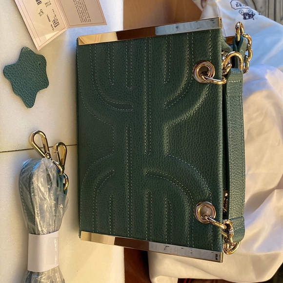 Heirloom leather handbag carried once in mint condition.  See pictures! - Picture 1 of 11